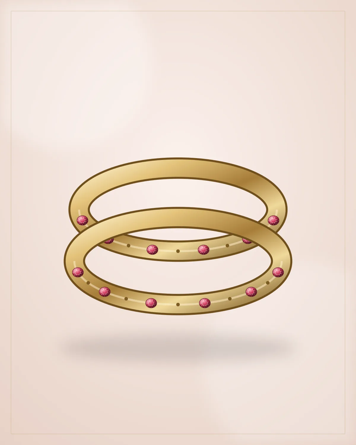 Ruby Accent Bangles — illustrative demo image