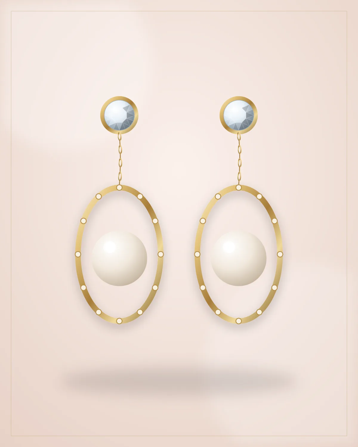 Pearl Drop Earrings — illustrative demo image