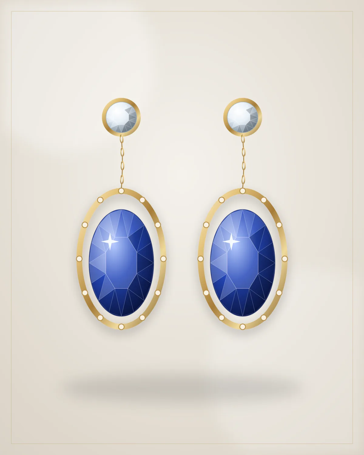 Sapphire Drop Earrings — illustrative demo image