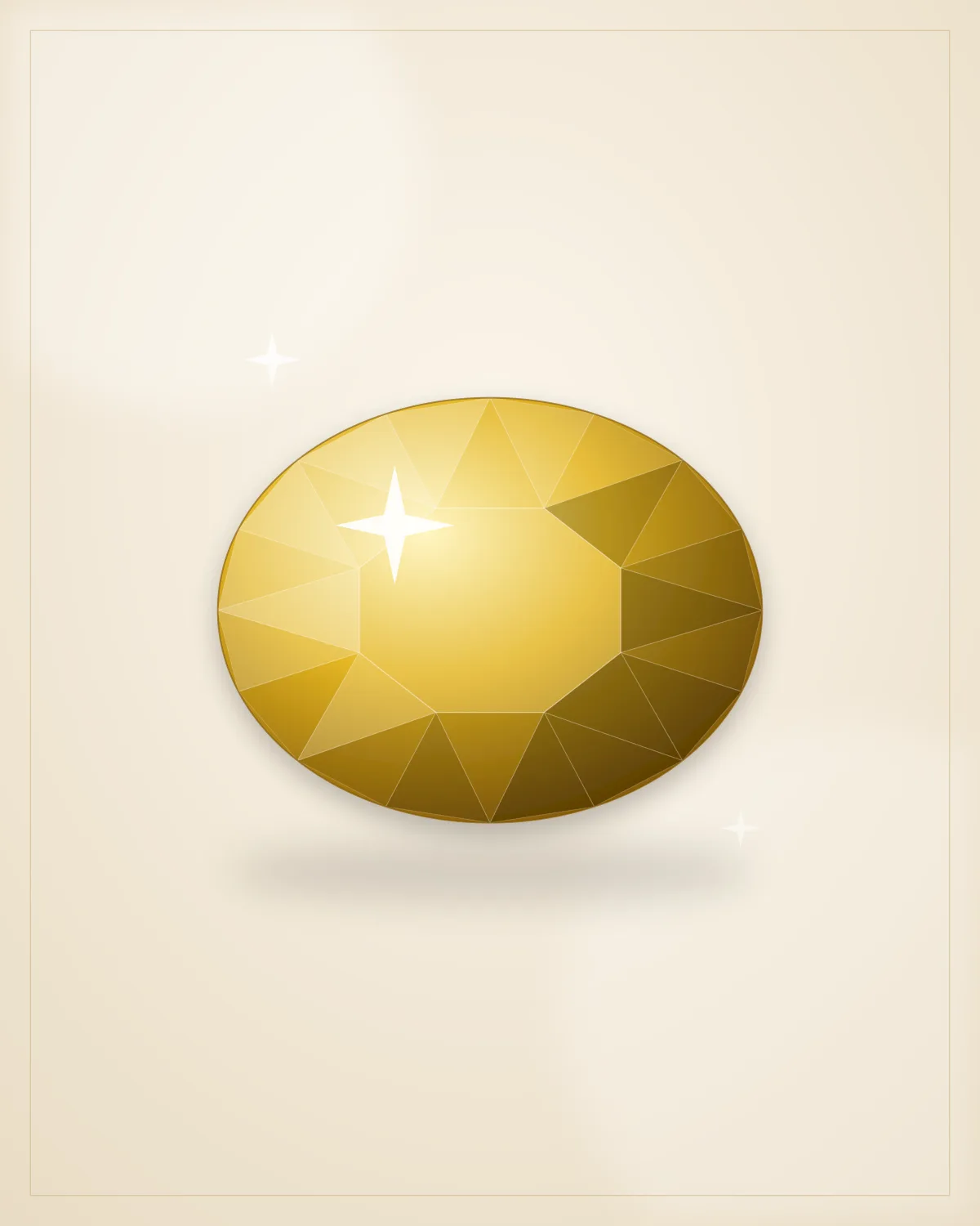 Yellow Sapphire — Oval — illustrative demo image