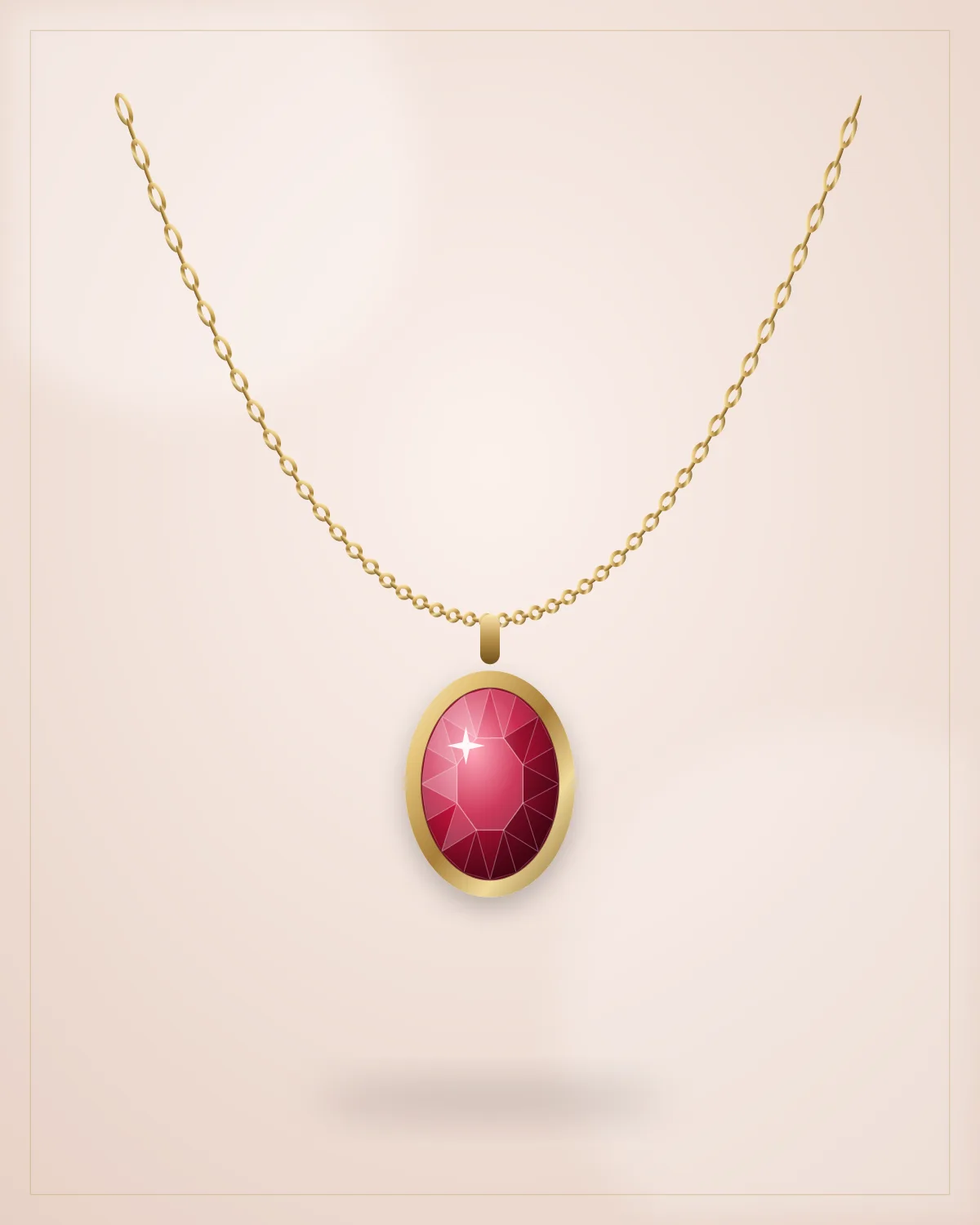 Ruby Drop Necklace — illustrative demo image