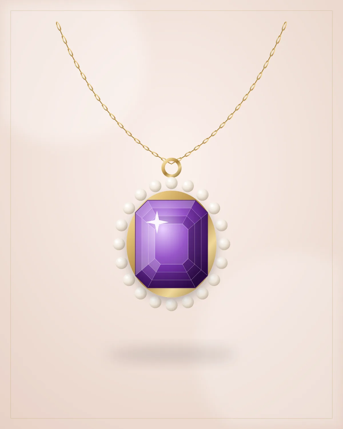 Amethyst Pendant — illustrative demo image