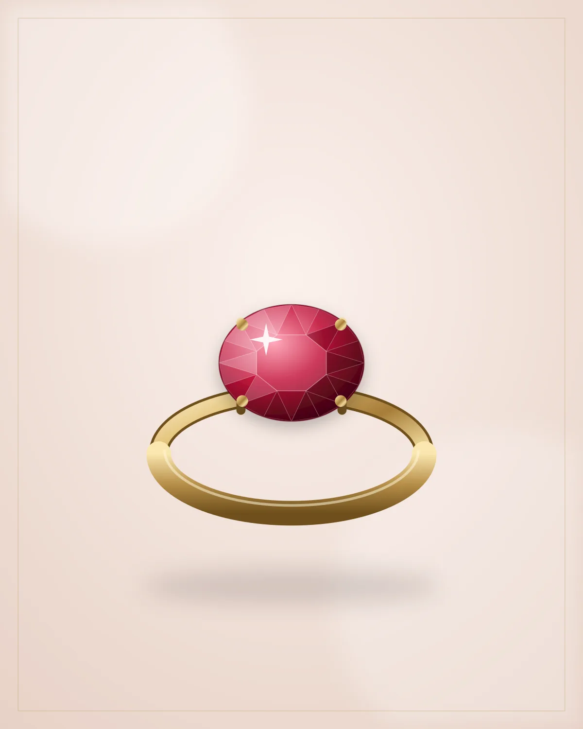 Ruby Solitaire Ring — illustrative demo image