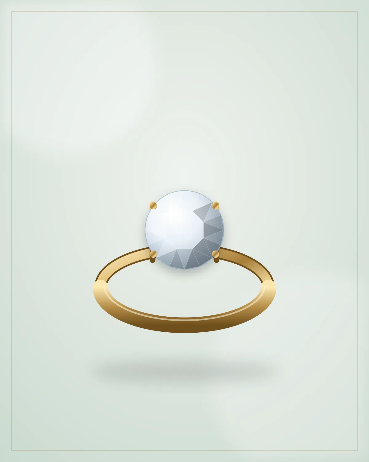 Classic White Solitaire — illustrative demo image